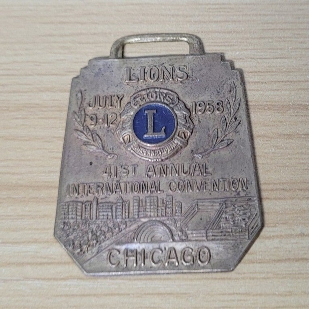 Lions International 41st Annual Convention Chicago 1958 Medallion No Ribbon